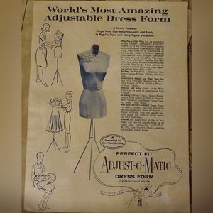 Perfect Fit Adjust-o-matic Dress Form - Never Been Used